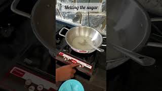 Caramelization sugarsweetfoodloveindiaindianindianfoodsong trendingtrendminivlogmini [upl. by Annaiv]