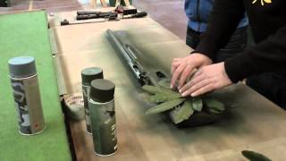 Urban Leaf Camo tutorial with Fosco Army Paint  Airsoft Sniper Rifle [upl. by Ahsenaj329]