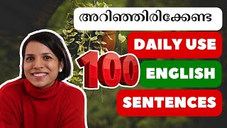 BASIC ENGLISH SENTENCES FOR BEGINNERS  SPOKEN ENGLISH IN MALAYALAM  DAILY USE ENGLISH SENTENCES [upl. by Siroved]