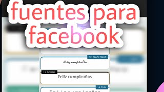 🧡COMO CAMBIAR EL TIPO DE LETRA EN FACEBOOK Facebook Fuentes Publicaciones [upl. by Bink]