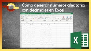 Cómo generar números aleatorios con decimales en un rango definido en Excel [upl. by Refinaj]