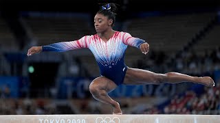 Simone Biles beam performance in Tokyo Olympics after suffering from twisties [upl. by Aleris]