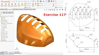 SolidWorks Surface Tutorial exercise 117 [upl. by Ergener]