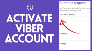 How to Activate Viber Account  Enable Viber Account [upl. by Yoral809]