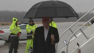 WATCH  Former President Donald Trump visits East Palestine after train derailment [upl. by Enahsed210]