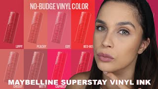 SUPERSTAY VINYL INK MAYBELLINE  Review and 10H Wear Time of the Liquid Lipstick  35 Cheeky [upl. by Cloots]