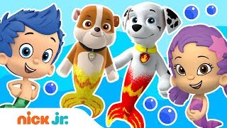 How Bubble Guppies amp PAW Patrol Merpups Are Alike 🧜 Nick Jr [upl. by Acnalb]