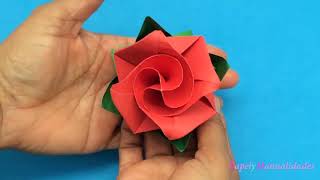 Tutorial Rosas de papel perfectas para regalos 🌹 [upl. by Reseta]