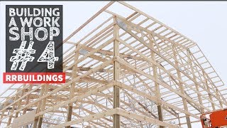 Building a Work Shop Framing Overhangs and Preparing for Roof [upl. by Charmain]