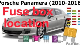 Fuse box location Porsche Panamera 2012 [upl. by Malynda]