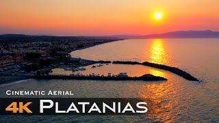 PLATANIAS Πλατανιάς 🇬🇷 Drone Aerial Crete Κρήτη  4K Ultra HD [upl. by Hugibert]