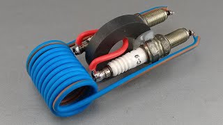 Free Energy Generator 220volt Most Powerful Generator Using Copper Cable And Spark Plug [upl. by Lainad]