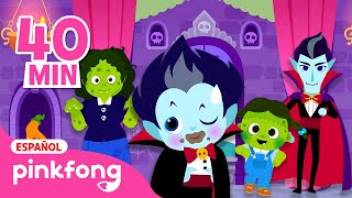 👻Bebés Monstruo Sí Papá y Más  Las Mejores Canciones de Halloween  Pinkfong en español [upl. by Htebharas]