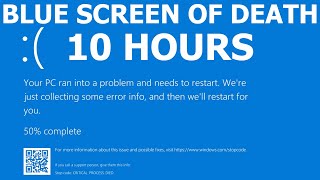 Windows 10 Blue Screen of Death REAL COUNT BSOD 10 hours 4K Resolution [upl. by Violante]