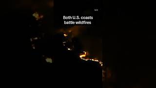 Wildfires burn both US coasts shorts [upl. by Asquith256]