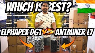 Antminer L7 Vs Elphapex DG1  Best Dogecoin miner 2024🔥 Crypto Mining India bitcoinmining antminer [upl. by Stutsman]