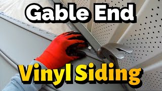 How To Install amp Cut Vinyl Siding On The Gable End Of A House [upl. by Shlomo910]