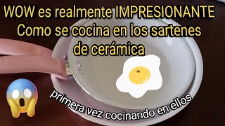 Es realmente IMPRESIONANTE como se cocina en los sartenes de cerámica😱primera vez cocinando en ellos [upl. by Gildus878]