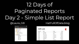 12 Days of Paginated Reports  Day 2  Simple List Report [upl. by Nivi]