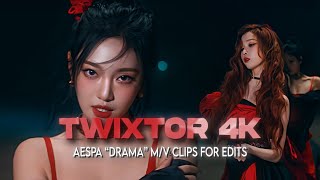 AESPA quotDRAMAquot MV 4k TWIXTOR CLIPS FOR EDITS [upl. by Maher]