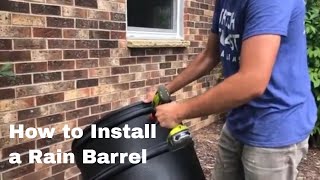 How to Install a Black MMSD Rain Barrel [upl. by Noraed]