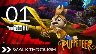 Puppeteer Walkthrough  Gameplay Part 1 Stolen Away  Act 1 Curtain 1  Weaver Boss HD 1080p PS3 [upl. by Bathsheb]