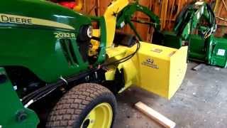 Installing 54quot front mount John Deere Snowblower on John Deere 2032R [upl. by Htiderem140]