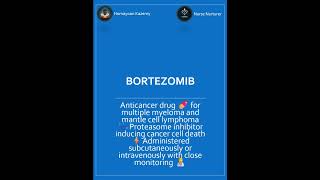 Bortezomib Anticancer drug for multiple myeloma and lymphoma 💊⚡🧑‍⚕️ nursing drug cancer [upl. by Ainesell]