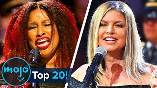 Top 20 American National Anthem Performance Fails [upl. by Aileduab602]