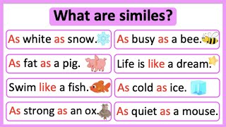 What are similes 🤔  Similes in English  Learn with examples [upl. by Monda34]