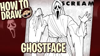 How to Draw GHOSTFACE Scream  Narrated Easy StepbyStep Tutorial [upl. by Favin]