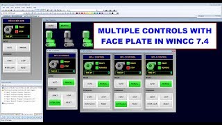 WINCC TUTORIAL MULTIPLE CONTROLS WITH FACEPLATE IN WINCC 74 [upl. by Ahsenav]