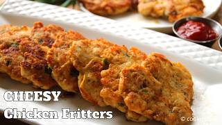 Easy Cheesy Chicken Fritters in 30 Minutes [upl. by Aelanej86]