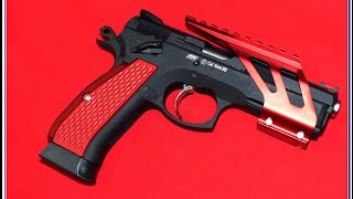 Airsoft  ASGKJWORKS CZ SP01 Shadow shooting tests [upl. by Aeneus]