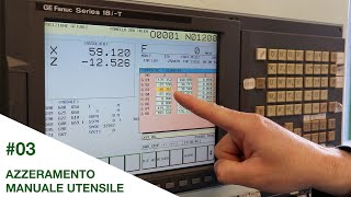 Azzeramento manuale dell’utensile su CNC Biglia301 [upl. by Bottali]