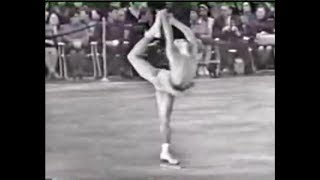 Tamara Moskvina performs Biellmann Spin 1965 European Championships [upl. by Llerol4]