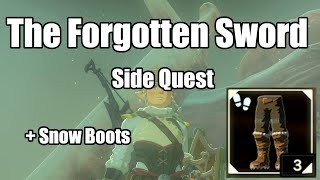 BOTW GUIDE  The Forgotten Sword Side Quest  Snow Boots [upl. by Aneelak]