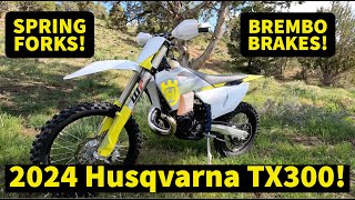 2024 Husqvarna TX300 First Look NEW SPRING FORK [upl. by Sirroned]