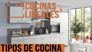 Cocinas Lineales Modernas  Tipos de Cocinas Parte 15 [upl. by Allene]