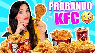 😱 PROBANDO por PRIMERA VEZ el Menú de KFC 😜 Con mi Familia en Estados Unidos 🔥 Sandra Cires Art [upl. by Saravat]