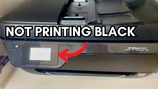 HP Printer Black ink not printing  SOLVED [upl. by Drusy863]