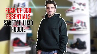 IS THE FEAR OF GOD ESSENTIALS HOODIE STRETCH LIMO WORTH IT ON BODY [upl. by Favata]