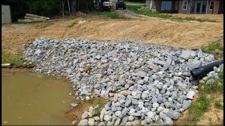 DIY Pond Rip Rap Project PART 2 of 2 [upl. by Ternan]