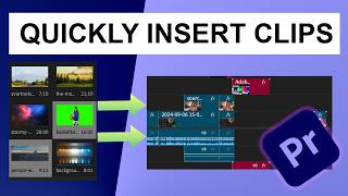 How to Quickly Insert Clips Between Other Clips in Adobe Premiere Pro CC [upl. by Ahseiym]