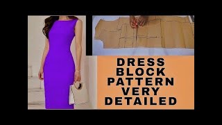 How to cut  draft dress pattern properly [upl. by Aisak]