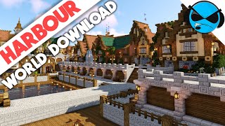 Minecraft Harbour World Tour and Download  Minecraft Docks Village [upl. by Adur852]