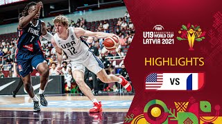 USA  France  Full Highlights  Final  FIBA U19 Basketball World Cup 2021 [upl. by Lorie]