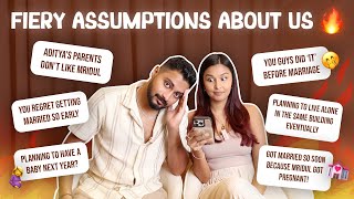 Answering SPICY Assumptions About Us🌶😂 Mridul amp Aditya [upl. by Dewain]