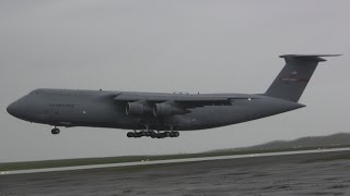 Watch A Gigantic C5 Galaxy Cargo Aircraft Swallows A Semi Truck [upl. by Reldnahc]