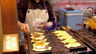 台灣宜蘭羅東夜市小吃 蔥抓餅 鯛魚燒 堂薯薯臭薯條 沙威瑪 傳統小吃TAIWAN Street food luodong night market [upl. by Brecher]